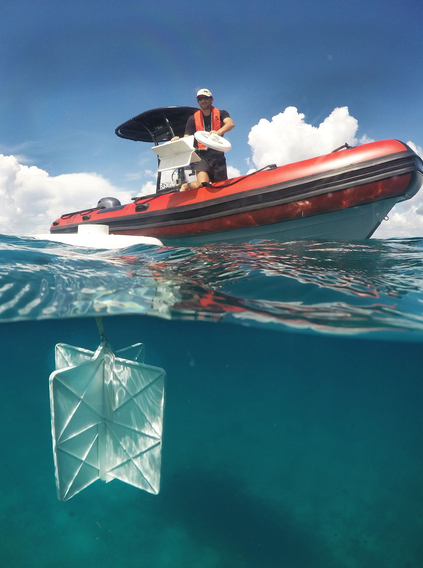 CARTHE drifter deployed from a research vessel